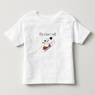 Dieses ist, wie ich Schneemann rolle Kleinkind T-shirt