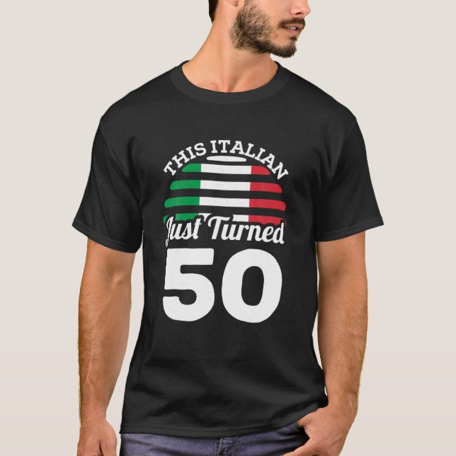 Dieses Italienische gerade 50 Italien 50. Geburtst T-Shirt (Vorderseite)