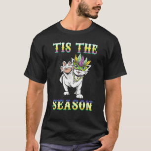 Dieses Jahr Cat Mask Festival Parade Beads Happy M T-Shirt