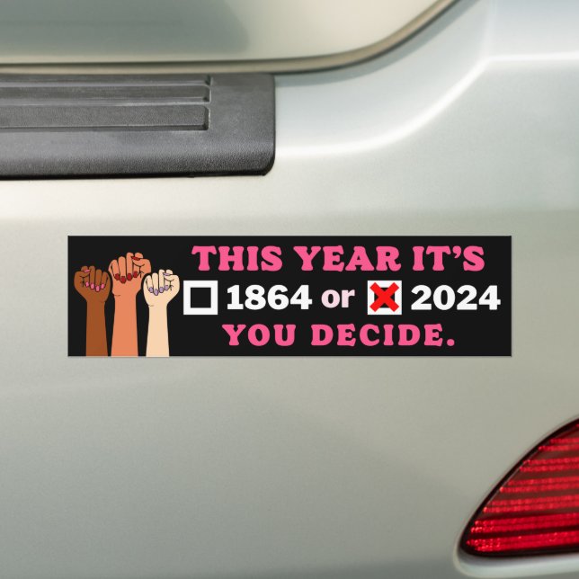 Dieses Jahr ist es 2024 oder 1864 Sie entscheiden  Autoaufkleber (Auf Auto)