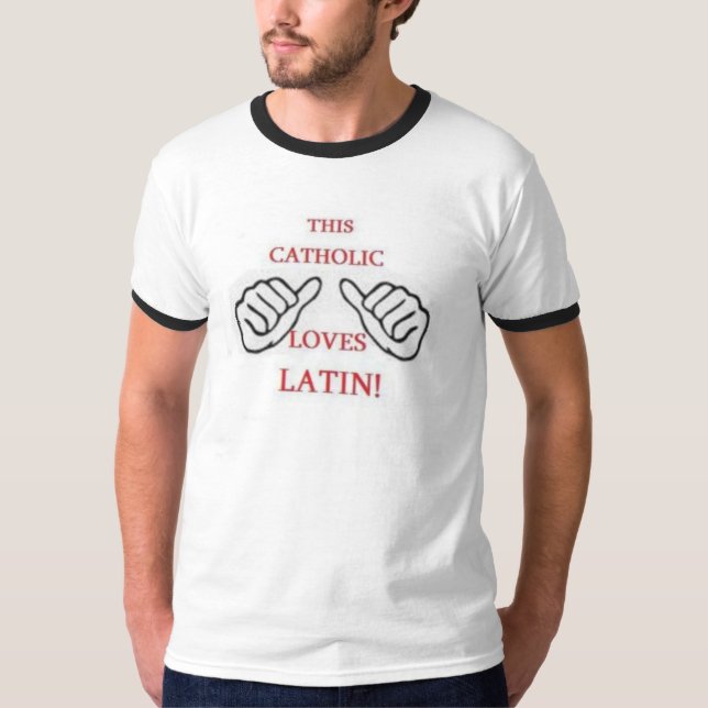 Dieses katholische LIEBEN lateinisch! Lateinisches T-Shirt (Vorderseite)