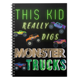 Dieses Kind bekommt wirklich Monster-LKW. Notizblock
