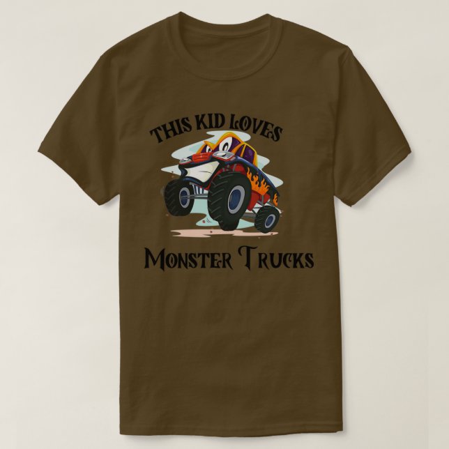Dieses Kind Lieben Monster LKWs Adorable Geschenk  T-Shirt (Design vorne)