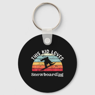 Dieses Kind Lieben Snowboarden Boys Girls Schlüsselanhänger