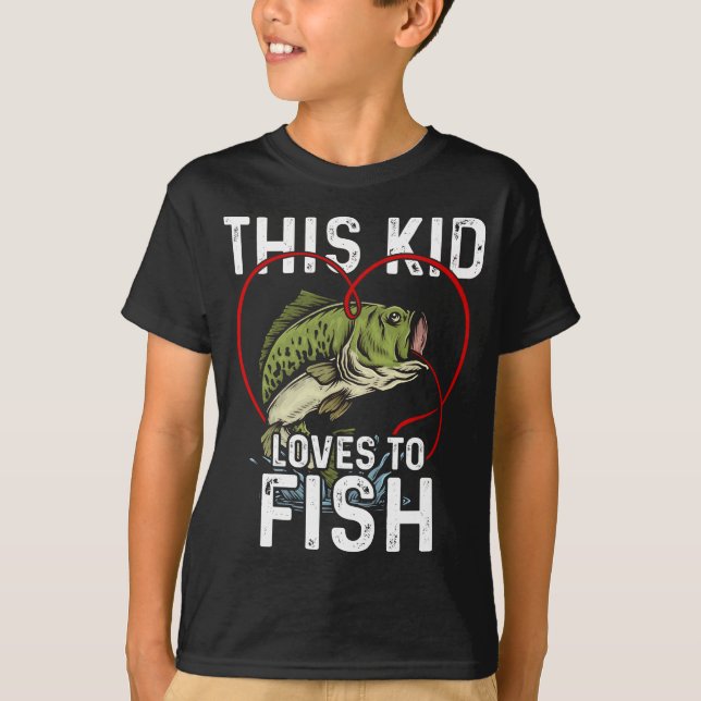 Dieses Kind Lieben zum Fischen von Kindern Fischer T-Shirt (Vorderseite)