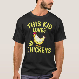 Dieses Kind liebt Hühner Farmer Jungen Geflügellie T-Shirt