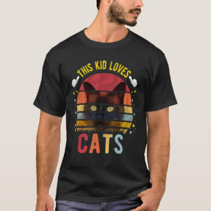 Dieses Kind liebt Katzen Jungen und Mädchen Katzen T-Shirt
