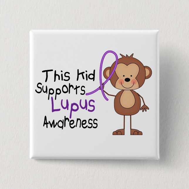 Dieses Kind stützt Lupus-Bewusstsein Button (Vorderseite)