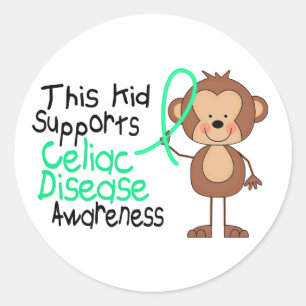 Dieses Kind stützt Zöliakie-Bewusstsein Runder Aufkleber