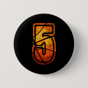 Dieses Kinderbasketball mit Nummer 5 T-Shirt Button