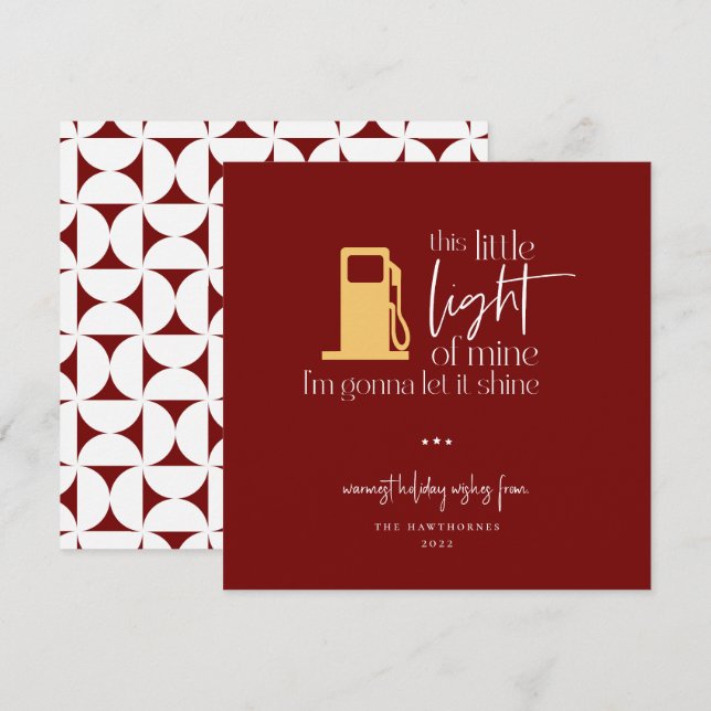 Dieses kleine, leichte, sonnige Gaslicht Weihnacht (Vorne/Hinten)