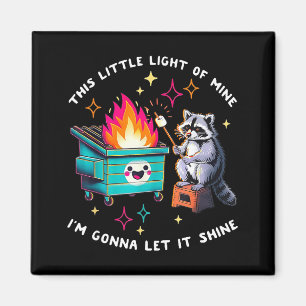 Dieses kleine Licht des Waschbären-Müllcontainer-F Magnet