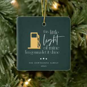 Dieses kleine Licht Funny Gas Weihnachten Keramikornament