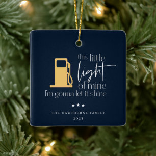 Dieses kleine Licht Funny Gas Weihnachten Keramikornament