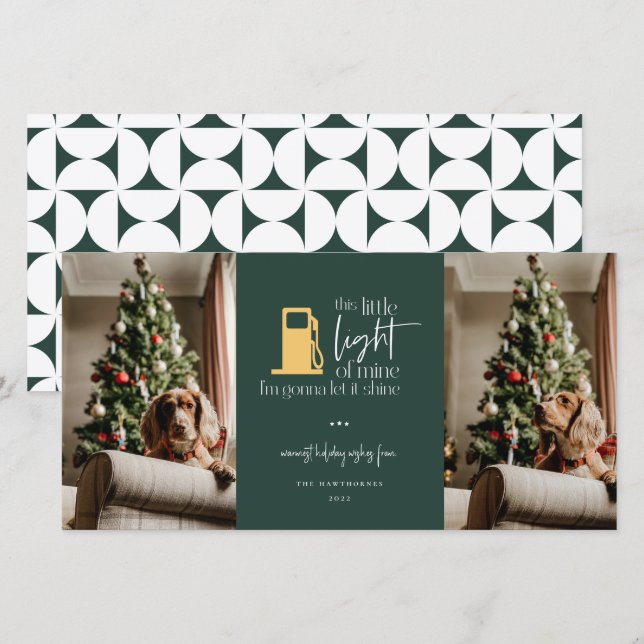 Dieses kleine Licht lustige Weihnachten 2 Foto (Vorne/Hinten)