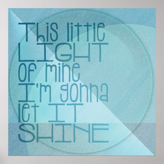 Dieses kleine Licht meines inspirierenden Blauen Poster (Vorne)