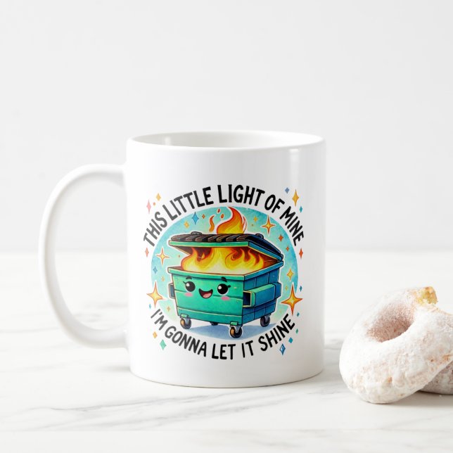 Dieses kleine Licht meines lustigen Müllers Feuer Kaffeetasse (Mit Donut)