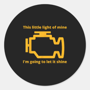 Dieses kleine Licht von mir - Karo Motor Light Runder Aufkleber