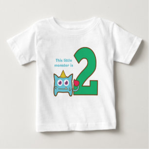 Dieses kleine Monster ist zwei, 2. Geburtstag Baby T-shirt