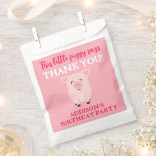 Dieses kleine Schweinchen sagt Danke Bauernhof Tie Geschenktütchen