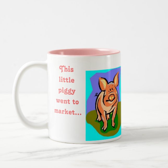Dieses kleine Schweine/Speck Frühstück Tasse (Links)