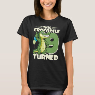 Dieses Krokodil wurde 9 Jahre Junge 9. Geburtstag T-Shirt