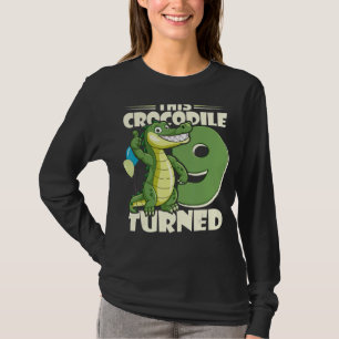 Dieses Krokodil wurde 9 Jahre Junge 9. Geburtstag T-Shirt