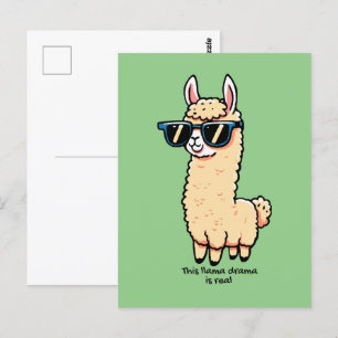 Dieses Lama-Drama ist eine wirklich sonderbare Pos Postkarte
