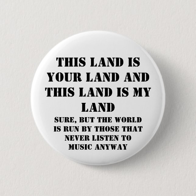 Dieses Land ist mein Land Button (Vorderseite)