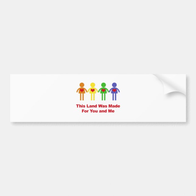 Dieses Land wurde für dich und mich geschaffen Autoaufkleber (Vorne)
