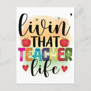 Dieses Lehrerleben leben - Geschenk für Lehrer Postkarte