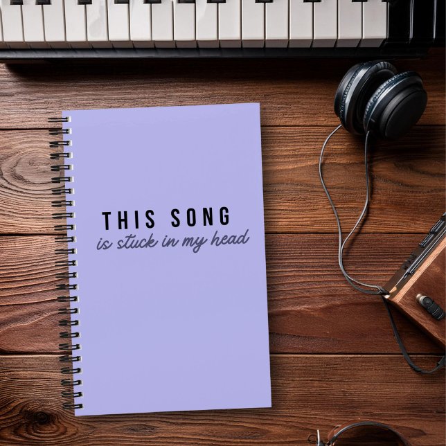 "Dieses Lied steckt in meinem Kopf" Texte Journal Notizbuch (Record the lyrics on your mind in this purple music journal.)