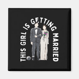 Dieses Mädchen bekommt ein Hochzeitsring-Engagemen Magnet