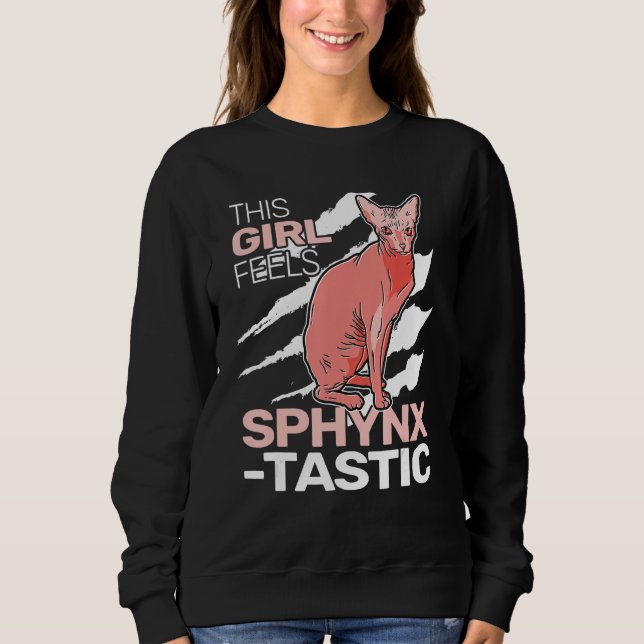 Dieses Mädchen findet SphynxTastic Sphynx-Katze sü Sweatshirt (Vorderseite)