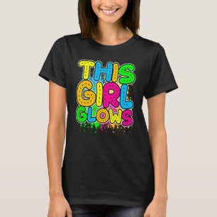 Dieses Mädchen glänzt Party 80er Vintag Retro farb T-Shirt
