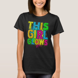 Dieses Mädchen glänzt Party 80er Vintag Retro farb T-Shirt