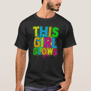 Dieses Mädchen glänzt Party 80er Vintag Retro farb T-Shirt