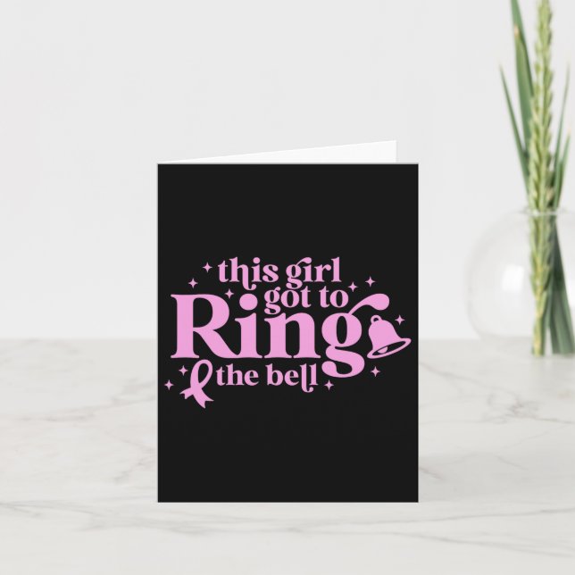 Dieses Mädchen Got, das Glockenende der Chemo-Brus Karte (Vorderseite)