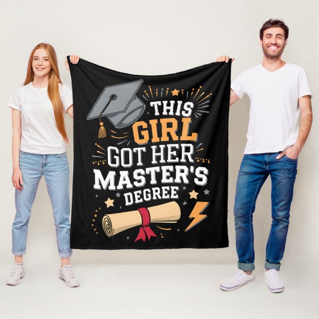 Dieses Mädchen Got ihren Master-Grad-Abschluss Fleecedecke (Beispiel)