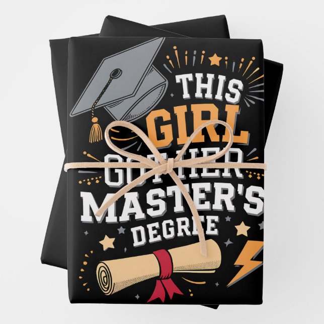 Dieses Mädchen Got ihren Master-Grad-Abschluss Geschenkpapier Set (Beispiel)