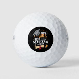 Dieses Mädchen Got ihren Master-Grad-Abschluss Golfball