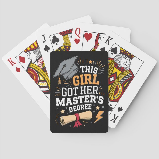 Dieses Mädchen Got ihren Master-Grad-Abschluss Spielkarten (Rückseite)