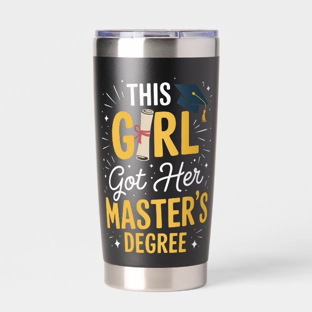 Dieses Mädchen hat ihren Master-Abschluss Abschlus Thermobecher (Vorderseite)