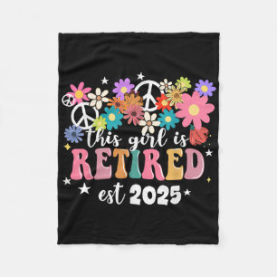 Dieses Mädchen ist 2025 Retro Shirt floraler Retir Fleecedecke