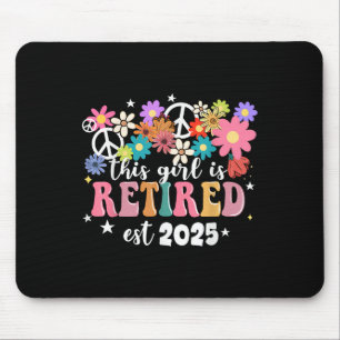 Dieses Mädchen ist 2025 Retro Shirt floraler Retir Mousepad
