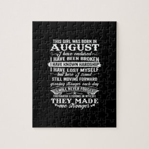Dieses Mädchen ist im August geboren worden Geburt Puzzle