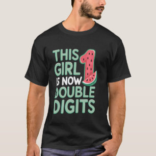 Dieses Mädchen ist jetzt 10 Doppel Ziffern Sommer  T-Shirt