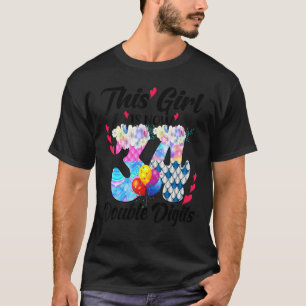 Dieses Mädchen ist jetzt 34 zweistellige Ziffern i T-Shirt