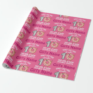 Dieses Mädchen ist jetzt zweistellig 10. Geburtsta Geschenkpapier