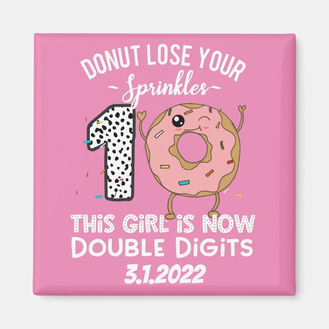 Dieses Mädchen ist jetzt zweistellig zum zehnten G Magnet (Vorne)